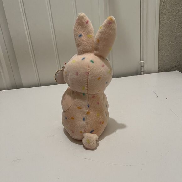 TY Beanie Baby Beanie Bellies Peaches Pink Peach Easter Bunny 6" Rabbit Plush - Picture 6 of 8